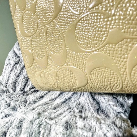 COACH SMALL MARGOT & COACH ACCORDION ZIP WALLET IN SIG DEBOSSED PATENT LEATHER - Picture 3 of 16